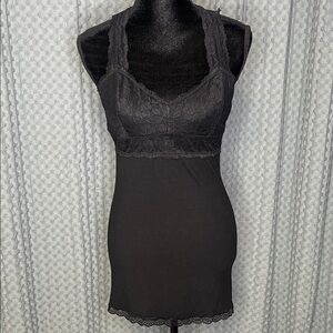 Elegant Black Lace Chemise